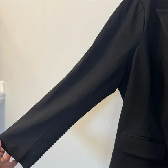 Lane Bryant Women's Blazer Jacket Size 22 Black Double-Breasted look nautical - Picture 8 of 9